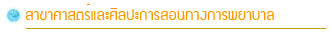 สาขาศาสตร์และศิลปะการสอนทางการพยาบาล
